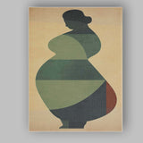 Abstract Curvy Woman Geometric Colour Block Silhouette Canvas Wall Art Print Decor Picture Ready to Hang