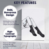Monochrome Legs With Polka Dot Socks Fashion Illustration Canvas Wall Art Print Decor Picture Ready to Hang
