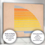 Abstract Geometric Sunset Landscape Minimalist Modern Art Canvas Wall Art Print Decor Picture Ready to Hang