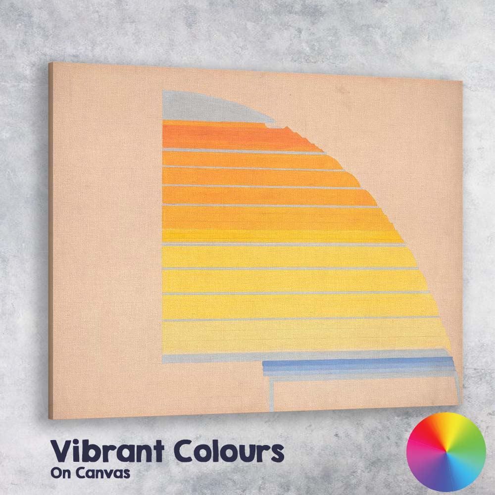 Abstract Geometric Sunset Landscape Minimalist Modern Art Canvas Wall Art Print Decor Picture Ready to Hang