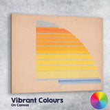 Abstract Geometric Sunset Landscape Minimalist Modern Art Canvas Wall Art Print Decor Picture Ready to Hang