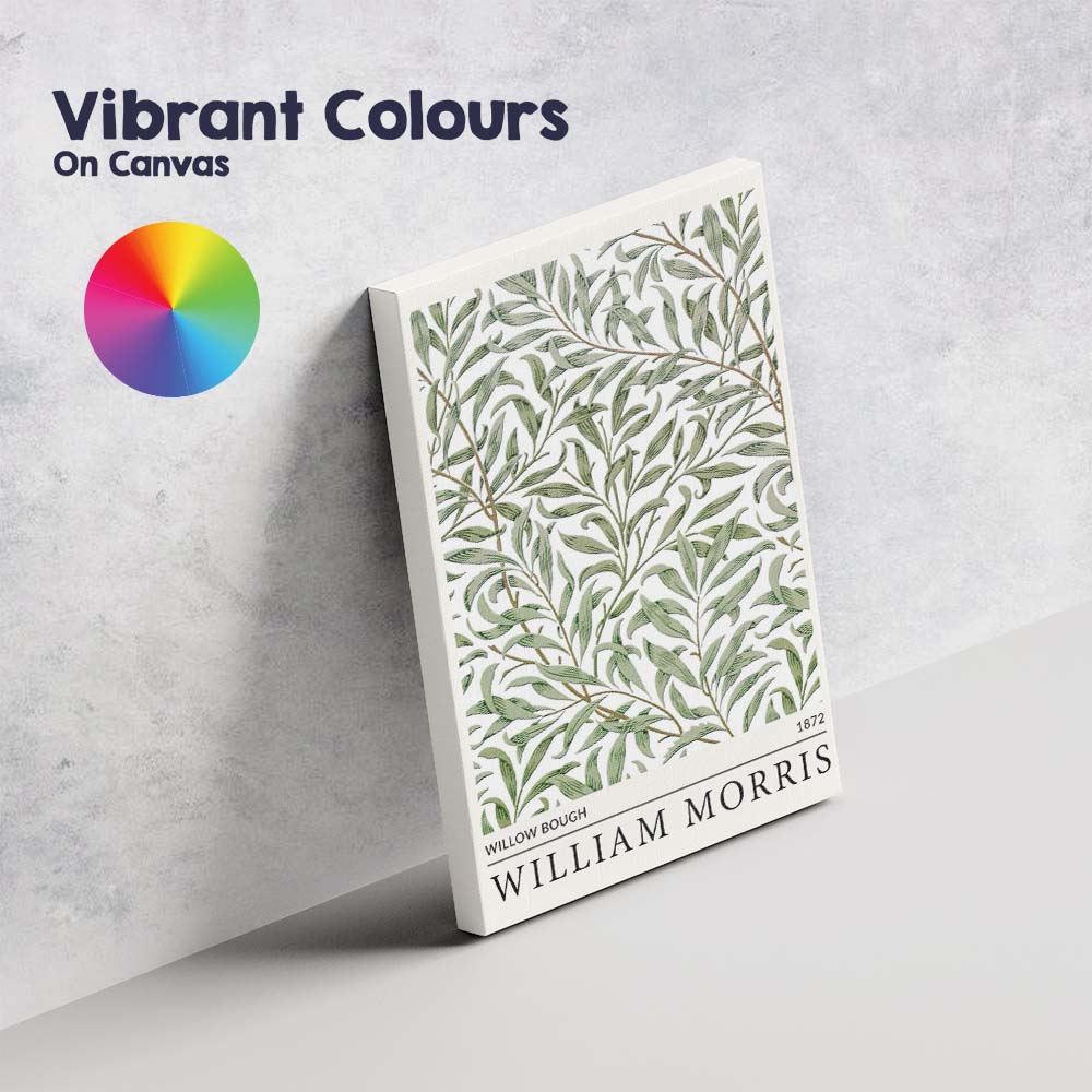Green Willow Bough William Morris Botanical Leaf Pattern Canvas Wall Art Print Decor Picture Ready to Hang