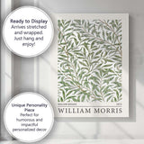 Green Willow Bough William Morris Botanical Leaf Pattern Canvas Wall Art Print Decor Picture Ready to Hang