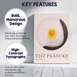 Minimalist Fried Egg Contemporary Still Life Painting Canvas Wall Art Print Decor Picture Ready to Hang