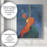Abstract Organic Curved Shapes Colour Field Modernist Painting Canvas Wall Art Print Decor Picture Ready to Hang