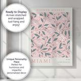 Blush Pink Floral Vine Flower Market Botanical Pattern Canvas Wall Art Print Decor Picture Ready to Hang