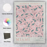 Blush Pink Floral Vine Flower Market Botanical Pattern Canvas Wall Art Print Decor Picture Ready to Hang