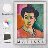 Henri Matisse Portrait Of Madame Matisse Fauvist Painting Canvas Wall Art Print Decor Picture Ready to Hang