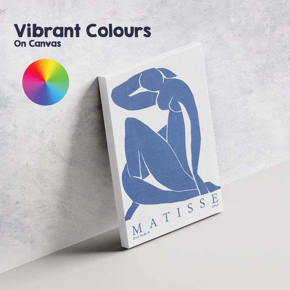 Matisse Blue Nude II Abstract Cut Paper Figure Canvas Wall Art Print Decor Picture Ready to Hang