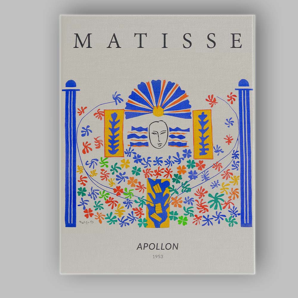 Matisse Apollon Colourful Cut Paper Floral Composition Canvas Wall Art Print Decor Picture Ready to Hang