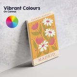 Warm Yellow Daisy Tulip Floral Market Poster Canvas Wall Art Print Decor Picture Ready to Hang