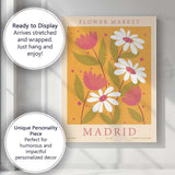 Warm Yellow Daisy Tulip Floral Market Poster Canvas Wall Art Print Decor Picture Ready to Hang