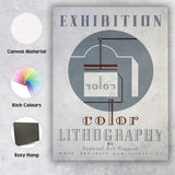 Art Deco Colour Lithography Exhibition Poster Canvas Wall Art Print Decor Picture Ready to Hang
