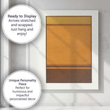Minimalist Amber Brown Geometric Abstract Colour Field Canvas Wall Art Print Decor Picture Ready to Hang