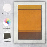 Minimalist Amber Brown Geometric Abstract Colour Field Canvas Wall Art Print Decor Picture Ready to Hang