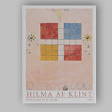 Pastel Hilma Af Klint Geometric Abstract Grid Composition Canvas Wall Art Print Decor Picture Ready to Hang