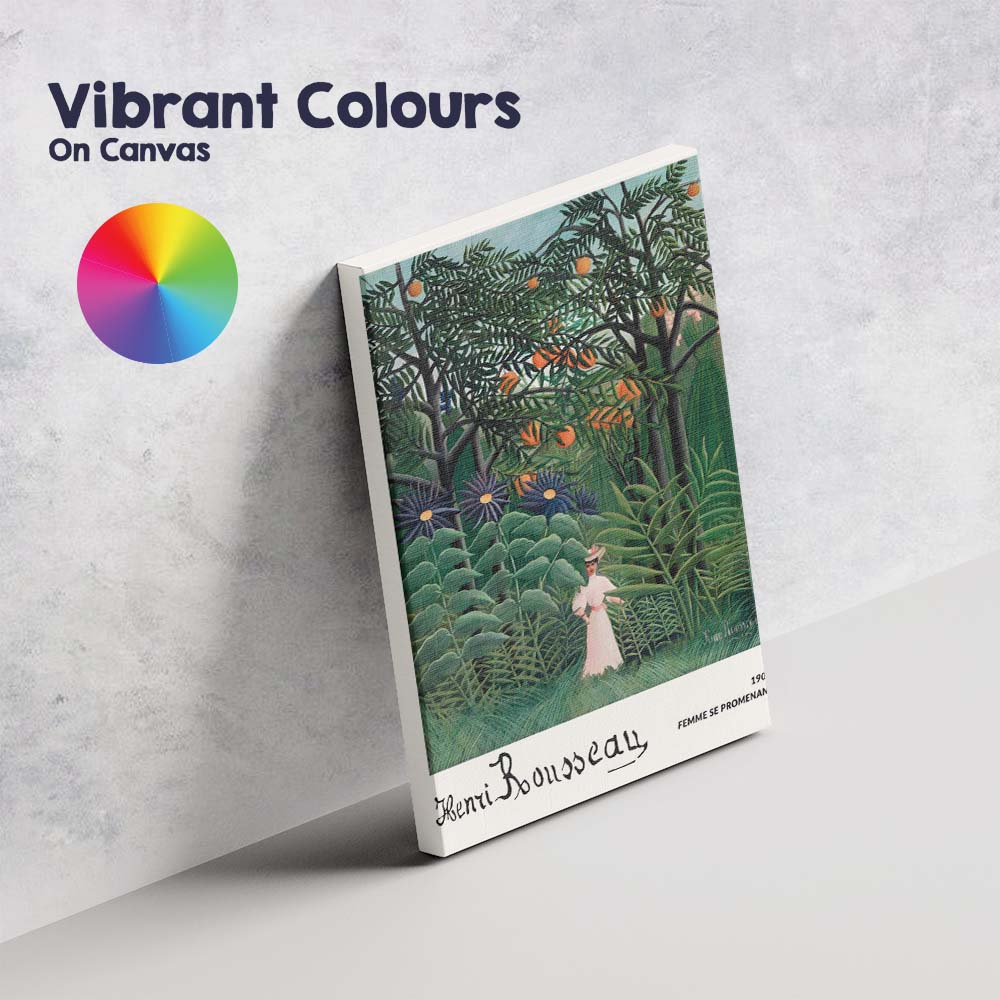 Henri Rousseau Tropical Garden Woman Among Orange Trees Canvas Wall Art Print Decor Picture Ready to Hang