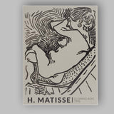 Henri Matisse Black And White Woodcut Female Portrait Expressionist Canvas Wall Art Print Decor Picture Ready to Hang