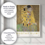 Gold Romantic Embrace Gustav Klimt The Kiss Art Nouveau Canvas Wall Art Print Decor Picture Ready to Hang