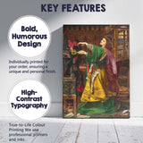 Pre Raphaelite Enchantress Medieval Loom Interior Painting Canvas Wall Art Print Decor Picture Ready to Hang