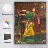 Pre Raphaelite Enchantress Medieval Loom Interior Painting Canvas Wall Art Print Decor Picture Ready to Hang