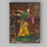 Pre Raphaelite Enchantress Medieval Loom Interior Painting Canvas Wall Art Print Decor Picture Ready to Hang