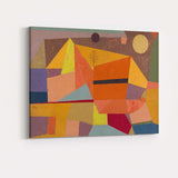 Colourful Cubist Geometric Landscape Abstract Modern Painting Canvas Wall Art Print Decor Picture Ready to Hang