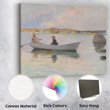 Impressionist Coastal Harbour Rowboat Peaceful Waters Landscape Canvas Wall Art Print Decor Picture Ready to Hang