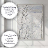 Winter Snow Covered Woodland Impressionist Landscape Painting Canvas Wall Art Print Decor Picture Ready to Hang