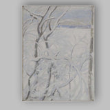 Winter Snow Covered Woodland Impressionist Landscape Painting Canvas Wall Art Print Decor Picture Ready to Hang