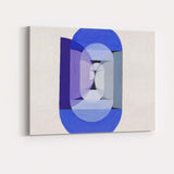 Abstract Blue Purple Geometric Arch Minimalist Modern Canvas Wall Art Print Decor Picture Ready to Hang