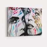Urban Graffiti Pop Art Monochrome Portrait Street Art Canvas Wall Art Print Decor Picture Ready to Hang