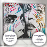 Urban Graffiti Pop Art Monochrome Portrait Street Art Canvas Wall Art Print Decor Picture Ready to Hang