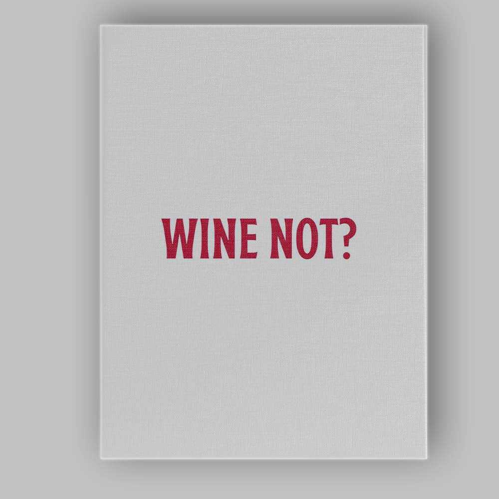 Minimalist Wine Not Burgundy Typography Quote Canvas Wall Art Print Decor Picture Ready to Hang