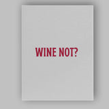 Minimalist Wine Not Burgundy Typography Quote Canvas Wall Art Print Decor Picture Ready to Hang