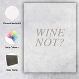 Elegant Neutral Wine Not Serif Typography Quote Canvas Wall Art Print Decor Picture Ready to Hang