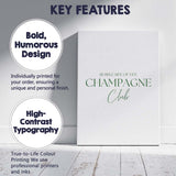 Minimalist Sage Green Champagne Club Typography Quote Canvas Wall Art Print Decor Picture Ready to Hang