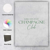 Minimalist Sage Green Champagne Club Typography Quote Canvas Wall Art Print Decor Picture Ready to Hang
