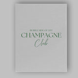 Minimalist Sage Green Champagne Club Typography Quote Canvas Wall Art Print Decor Picture Ready to Hang