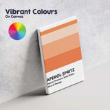 Minimalist Aperol Spritz Cocktail Recipe Colour Block Print Canvas Wall Art Print Decor Picture Ready to Hang