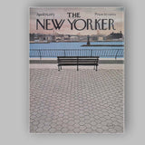 Waterfront Bench City Skyline Illustration Canvas Wall Art Print Decor Picture Ready to Hang