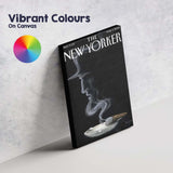 Dark Smoke Face Cigar Abstract Illustration Canvas Wall Art Print Decor Picture Ready to Hang