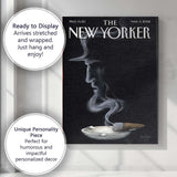 Dark Smoke Face Cigar Abstract Illustration Canvas Wall Art Print Decor Picture Ready to Hang
