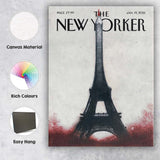 Paris Tower Pencil Sketch Illustration Canvas Wall Art Print Decor Picture Ready to Hang