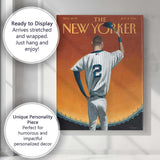 Baseball Player Farewell Portrait Illustration Canvas Wall Art Print Decor Picture Ready to Hang
