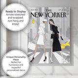 Fashion Women City Street Illustration Canvas Wall Art Print Decor Picture Ready to Hang