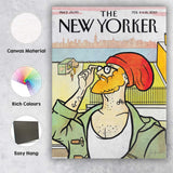 Hipster Portrait City Lifestyle Illustration Canvas Wall Art Print Decor Picture Ready to Hang