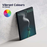 Dark Liberty Torch Smoke Illustration Canvas Wall Art Print Decor Picture Ready to Hang