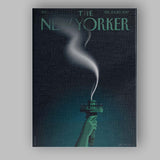 Dark Liberty Torch Smoke Illustration Canvas Wall Art Print Decor Picture Ready to Hang