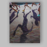 Rainy Dog Walker Shadow Painting Canvas Wall Art Print Decor Picture Ready to Hang